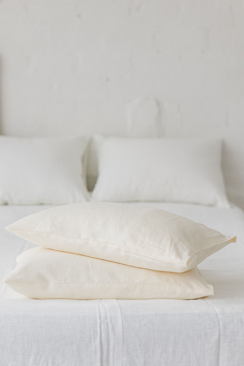 Cocoa linen pillowcase with envelope closure, Softened linen pillow cover, Handmade custom size cushion cover, Natural linen pillowcase.