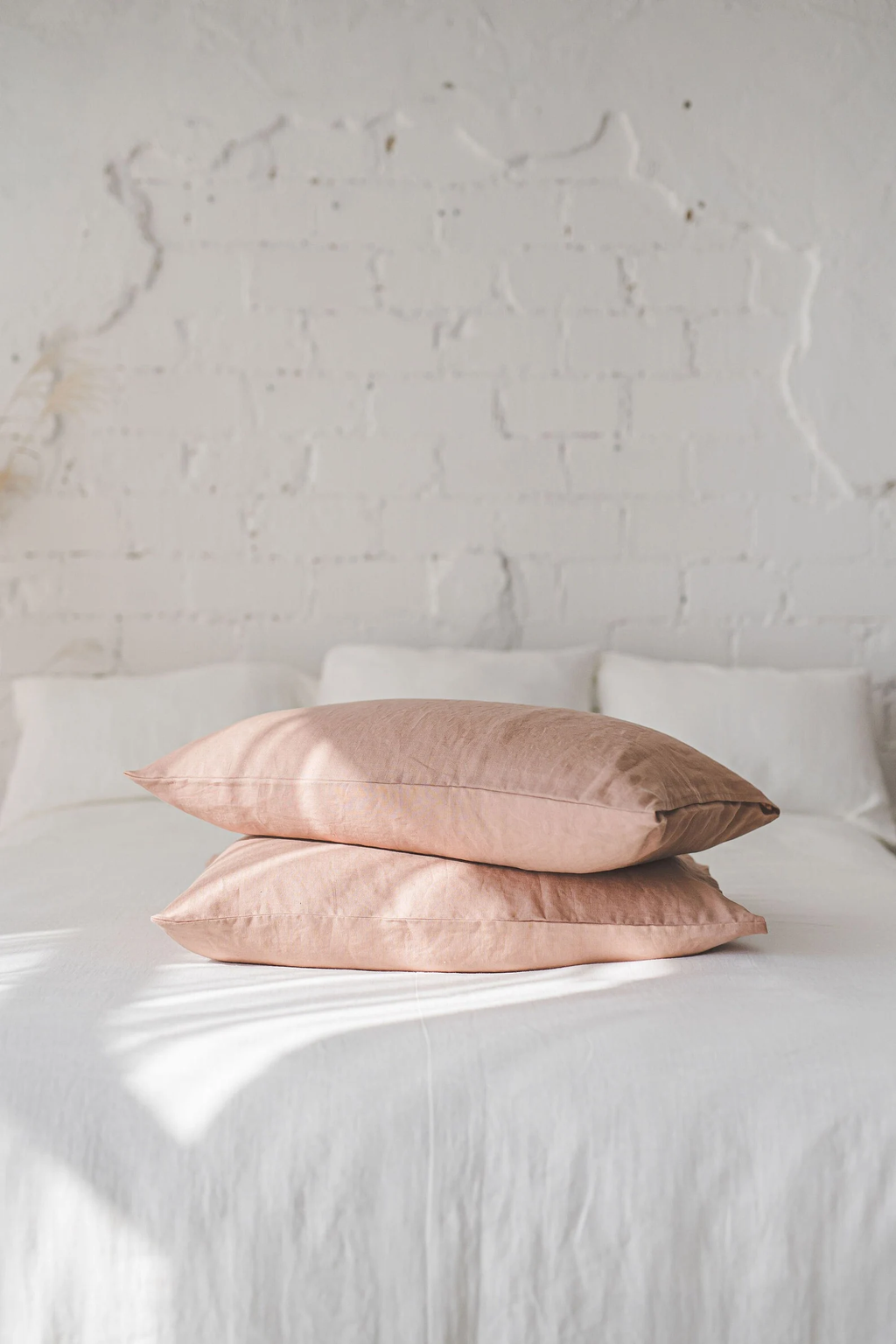 Softened linen pillowcase available in various colors, Handmade natural linen cushion cover, Custom size pillow cover with envelope closure.