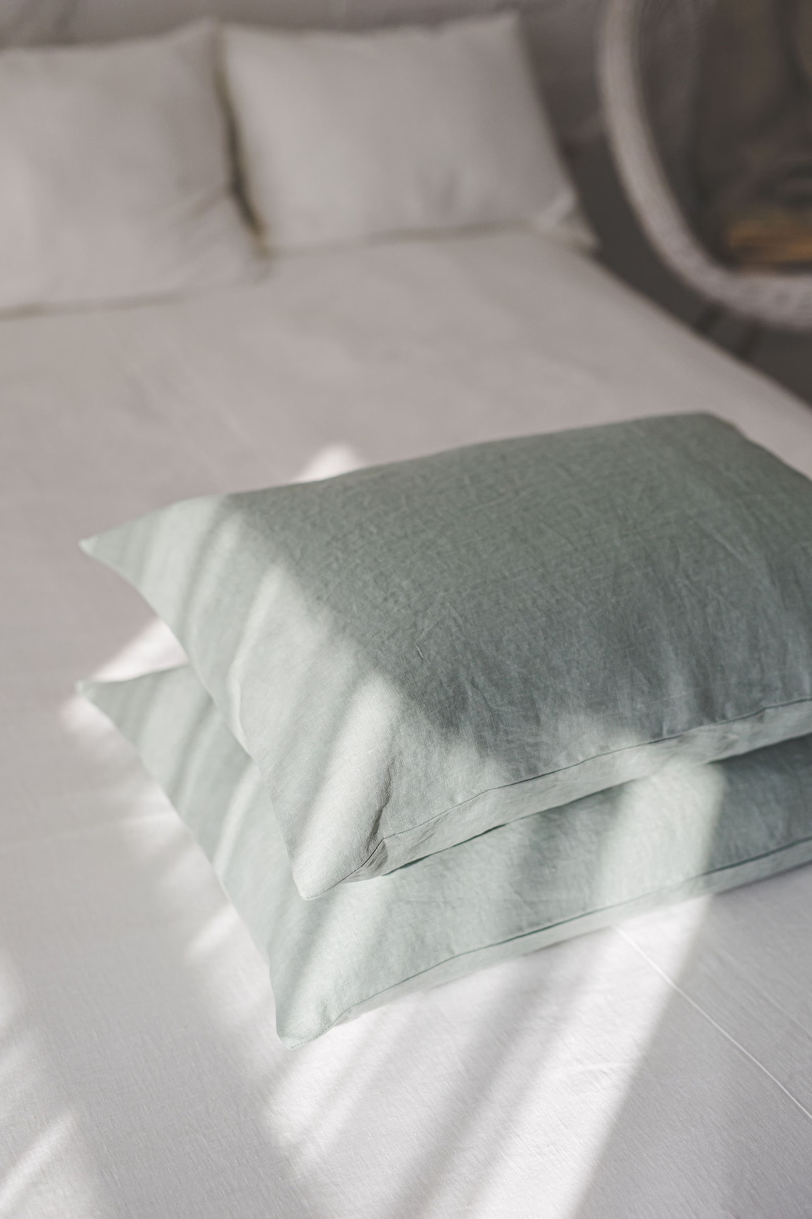 Linen pillowcase in various colors, Standard, Queen, King, Custom sizes pillow covers, Natural 100% linen cushion cover, European linen.